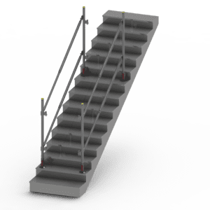 système de protection des bords d'escaliers à emboîtement