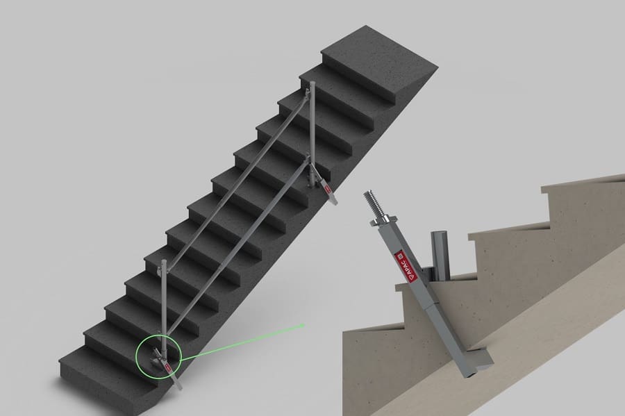 clamp on stairway edge protection systems