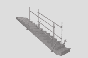clamp stair edge protection system-3d model