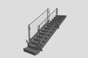mesh barrier stair edge protection system - 3d model