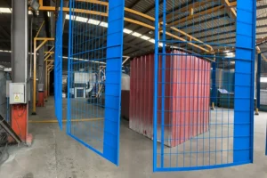edge protection barrier in production