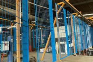 edge protection barrier in production line